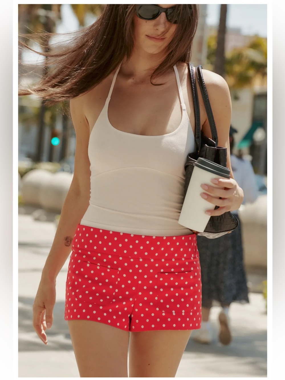ZARA POLKA DOT MINI SHORTS